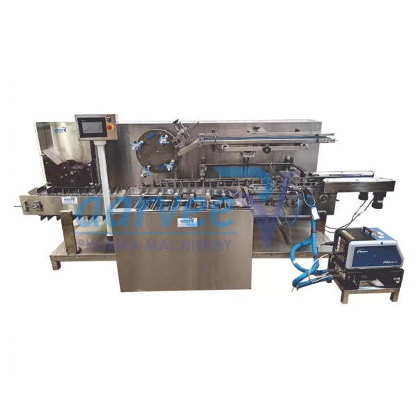 Soap Cartoning Machine Packing Bars Into Cartons On Production Line