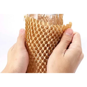 Honeycomb Paper Rolls Stacked Ready For Shipment Showing Hexagonal Pattern