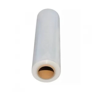 Roll Of Clear Stretch Film Tightly Wound Showing Smooth Surface