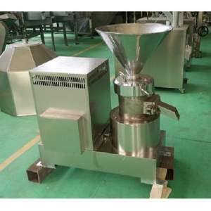 Peanut Butter Milling Machine Showing Stainless Steel Grinding Chamber And Motor Unit