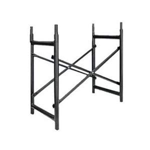 H-frame Scaffolding System Arranged At A Construction Site Showing Steel Framework Ready For Use