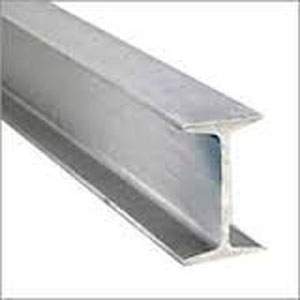 Steel Beams Arranged For Rental At A Construction Site