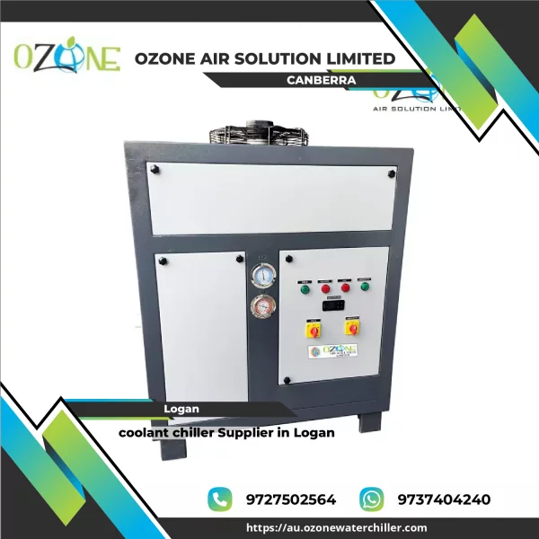Coolant Chiller System Installed For Industrial Use
