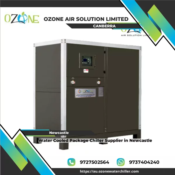 Water Cooled Package Chiller Installed At An Industrial Site