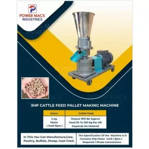 Animal Feed Making Machine Operating In An Industrial Setup