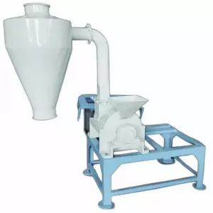 Mild Steel Pulverizer Machine Showing Grinding Chamber And Motor