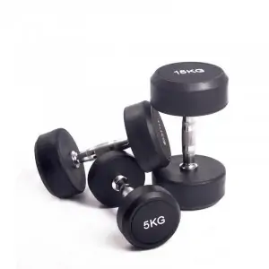 Custom Rubber Coated Round Dumbbells (2.5-50KG)