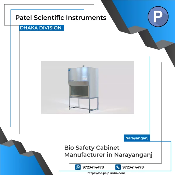 Bio Safety Cabinet Showing Clear Glass Panel And Stainless Steel Frame In Laboratory Setting