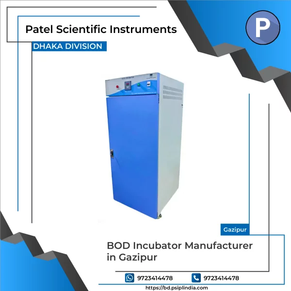 BOD Incubator Showing Digital Control Panel With Adjustable Shelves