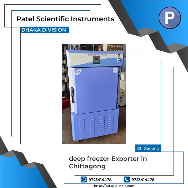 Deep Freezer Unit Showing Open Compartment With Laboratory Sample Containers