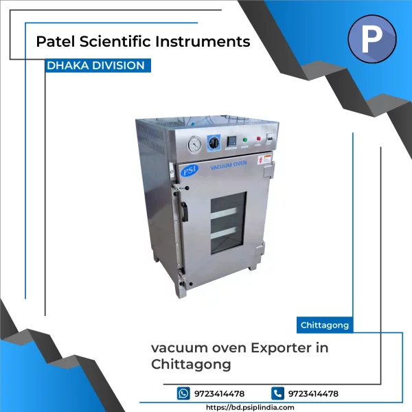 Industrial Vacuum Oven Showing Stainless Steel Chamber With Digital Temperature Control Panel