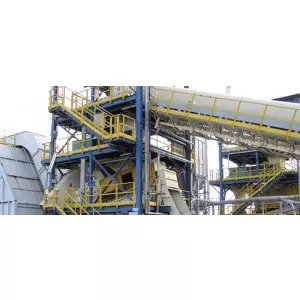 Biomass Handling Conveyor System With Metallic Belt Conveyors Transporting Raw Biomass Materials