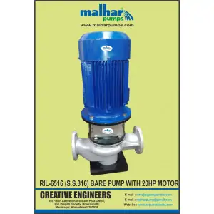 Vertical Sump Pump Installed In An Industrial Tank
