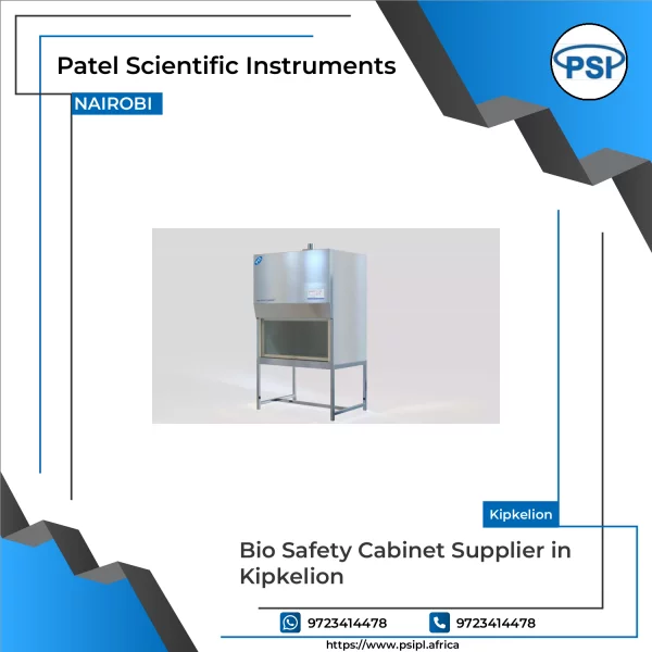 Bio Safety Cabinet Showing Front View With Glass Sash Open In Laboratory Setting