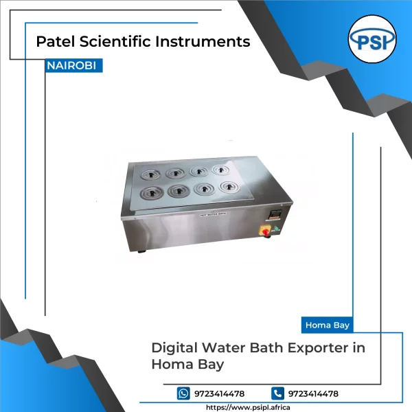 Digital Water Bath Unit Showing Temperature Control Panel