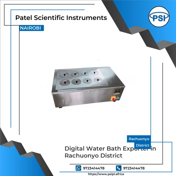 Digital Water Bath Showing Clear Temperature Display With Sample Containers Inside