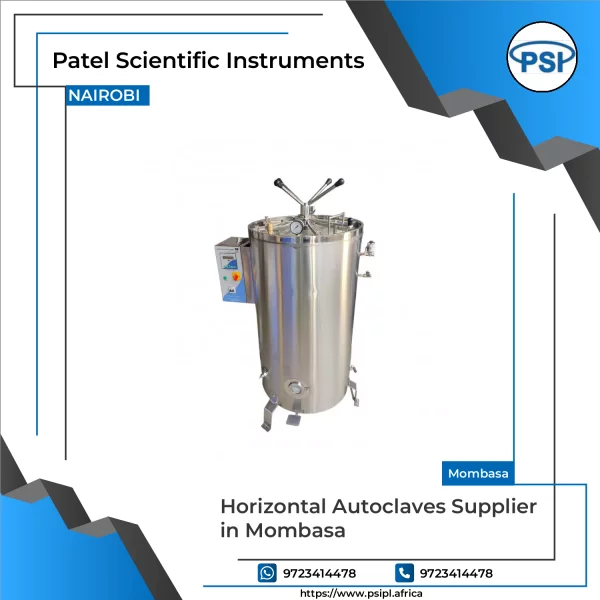 Horizontal Autoclave Machine Operating In Laboratory Setting