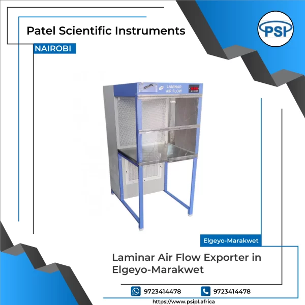 Laminar Air Flow Cabinet Showing Clear Glass Panels And Stainless Steel Work Surface