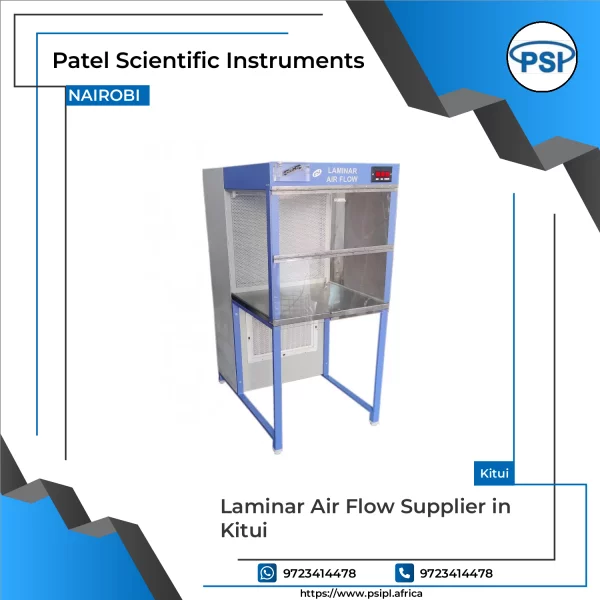 Laminar Air Flow Unit Showing Filtered Clean Air Moving Over Laboratory Workspace