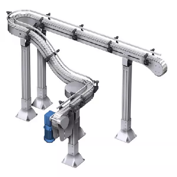 Chain Conveyor System Installed In Industrial Facility