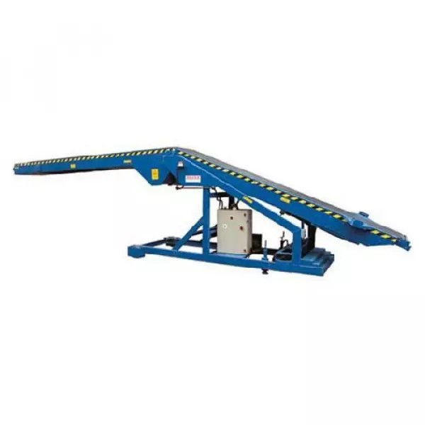 Portable Truck Loading Conveyor System Used At An Industrial Site