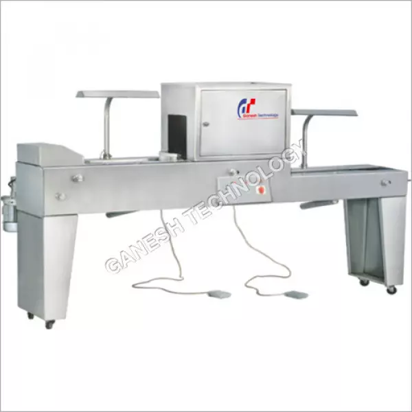 Tablet Inspection Machine Showing Sensors Scanning Pharmaceutical Tablets On Conveyor Belt