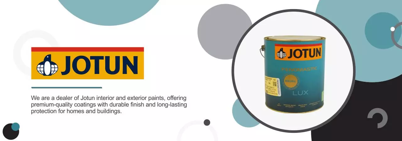 Range of Jotun interior and exterior paints