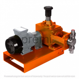 Plunger Dosing Pump Installed In Industrial Setup