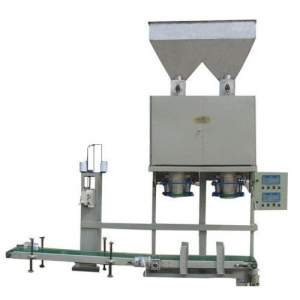 Bag Filling Machine Operating At An Industrial Site