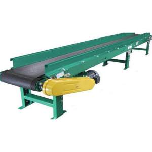 Flat Belt Conveyor System Used In Industrial Material Transport