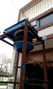 Loading Spout Equipment Setup At Industrial Site