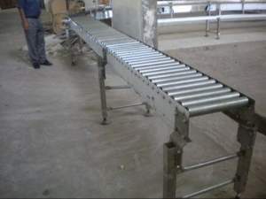Pencil Conveyor System Showing Steel Rods Transporting Bulk Material