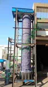 Telescopic Chute Installed At An Industrial Plant Showing Adjustable Length Sections For Bulk Material Transfer