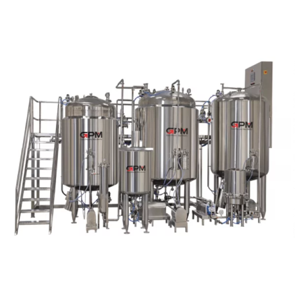 Liquid Manufacturing Plant Machinery Setup With Tanks And Mixers