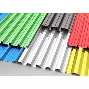 Fiber Corrugated Roofing Sheets Stacked Ready For Delivery