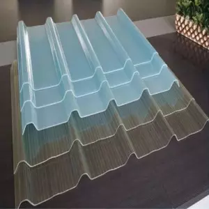 Transparent Corrugated Roofing Sheet Installed On A Warehouse Roof Allowing Daylight Inside