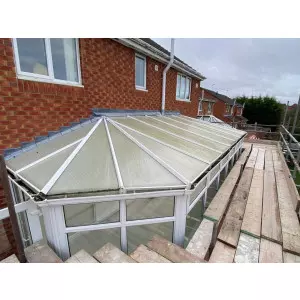 Weather Shed Structure Installed Outdoors Showing Durable Roofing Sheets Protecting Industrial Area