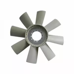 Metal Fan Impeller Blade Close-up Showing Aerodynamic Design
