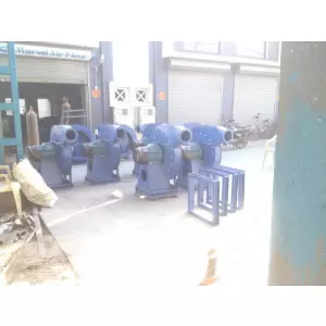 Material Handling Blower Showing Heavy Duty Impeller Inside Metal Casing