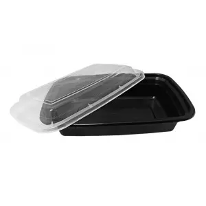 Black Rectangle Container With Lid