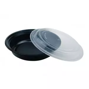 Black Round Container With Lid