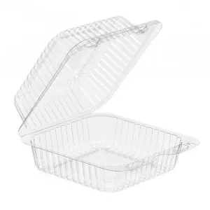 Pet Clear Hinged Lid Container