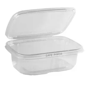 Pet Clear Hinged Lid Temper Evident Cont