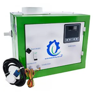 Ultrasonic Mushroom Humidifier System Operating Inside Controlled Environment Farm