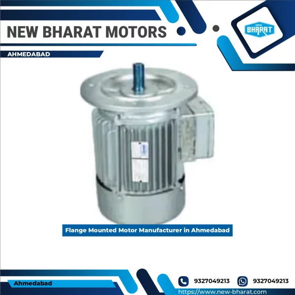 Flange Mounted Motor Showing Mounting Flange And Shaft