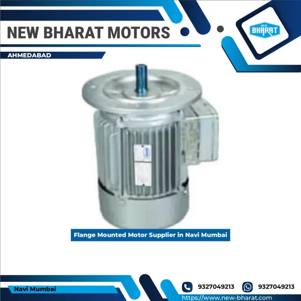 Flange Mounted Motor Showing Mounting Face And Connection Bolts