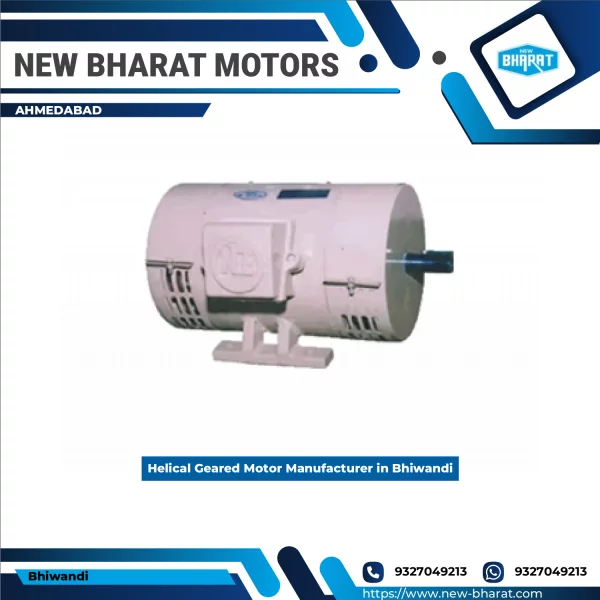 Helical Geared Motor Showing Gears And Housing