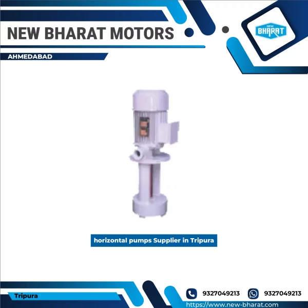 Horizontal Industrial Pump Installed In An Industrial Plant