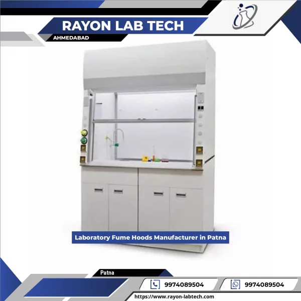 Laboratory Fume Hood With Adjustable Sash Showing Airflow Controls