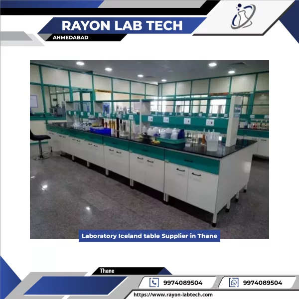 Sturdy Laboratory Iceland Table With Chemical Resistant Surface In Lab Setup